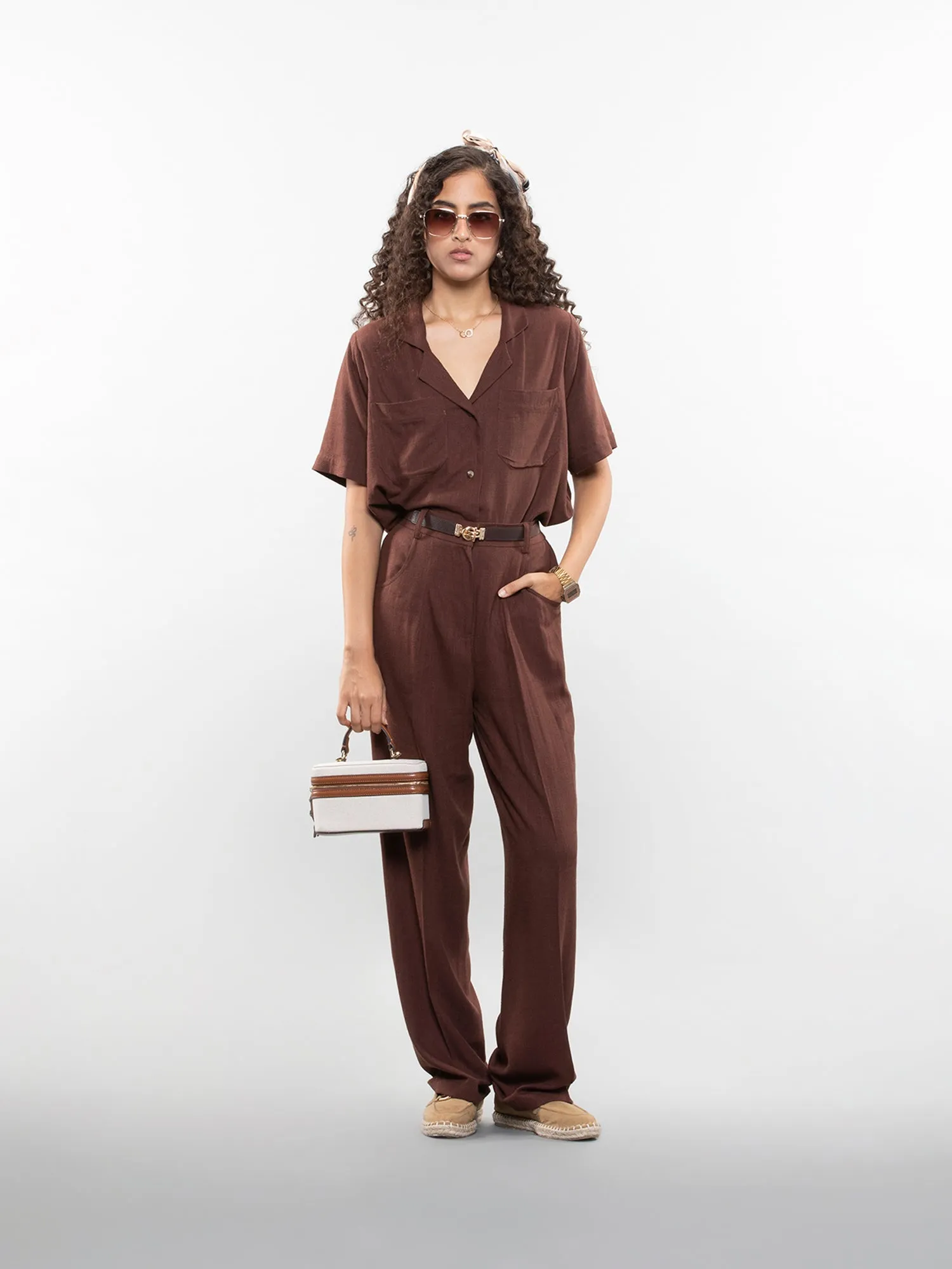 Straight linen pants