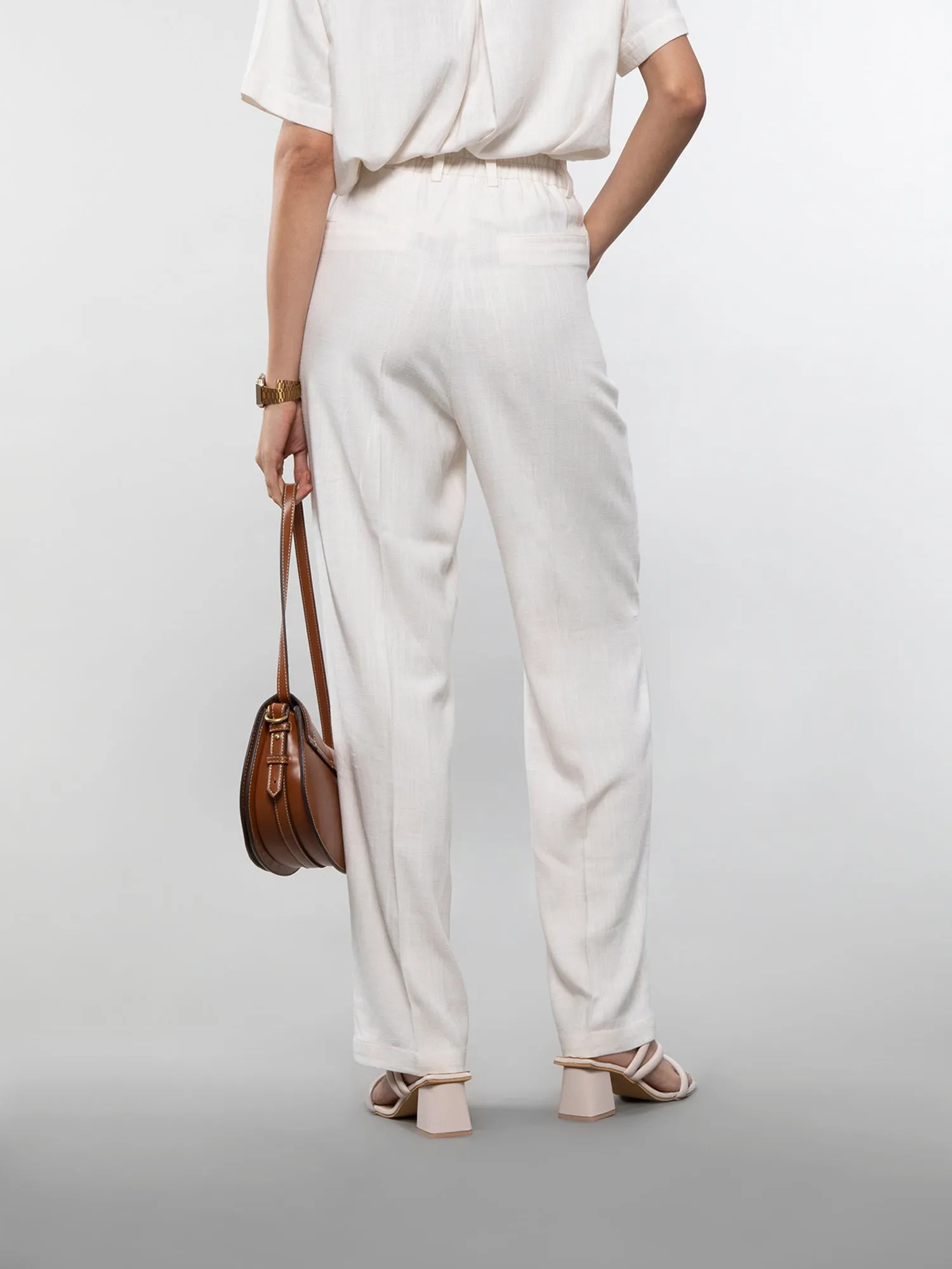 Straight linen pants