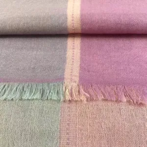 Stunning Quadra Cashmere Scarf - Soft Pink & Purple