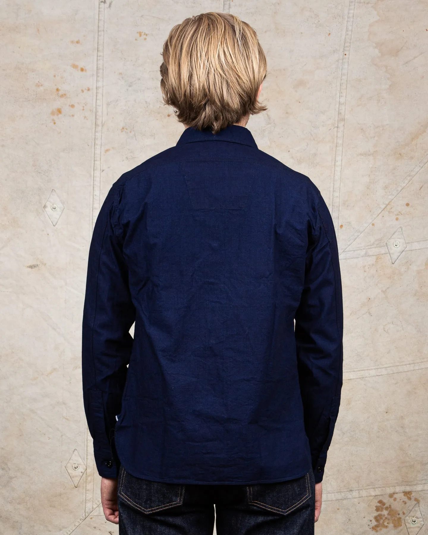 Sugar Cane & Co Fiction Romance 6oz. Indigo Chambray Work Shirt