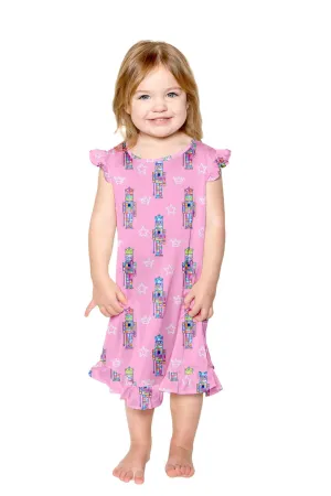 Sunshine Society Kids Nutcracker Silky Dress - Pink
