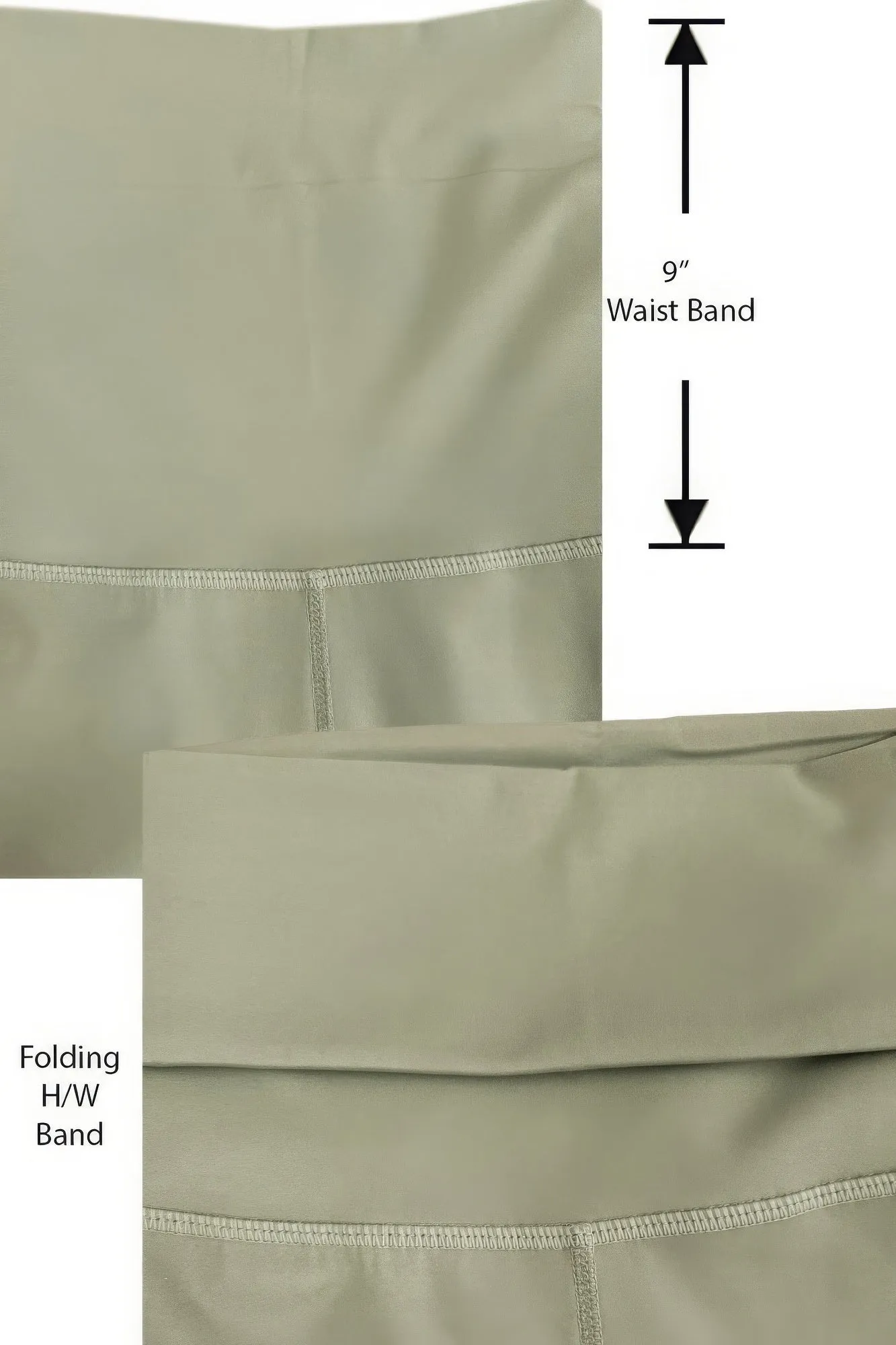 Super High Waist Premium Green Yoga Flare Pants