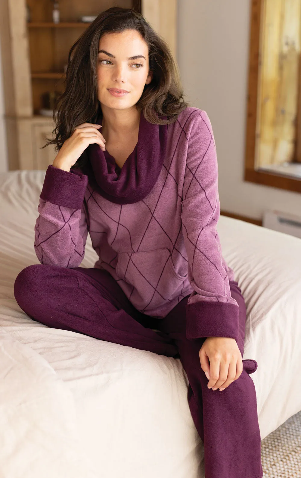 Super Soft Cowl-Neck Pajamas