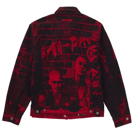 Supreme Jean Paul Gaultier Fuck Racism Trucker Jacket- Red