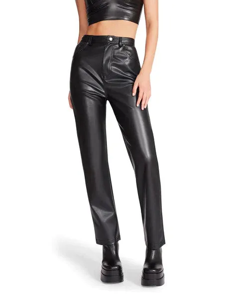 The Josie Vegan Leather Pant - Black