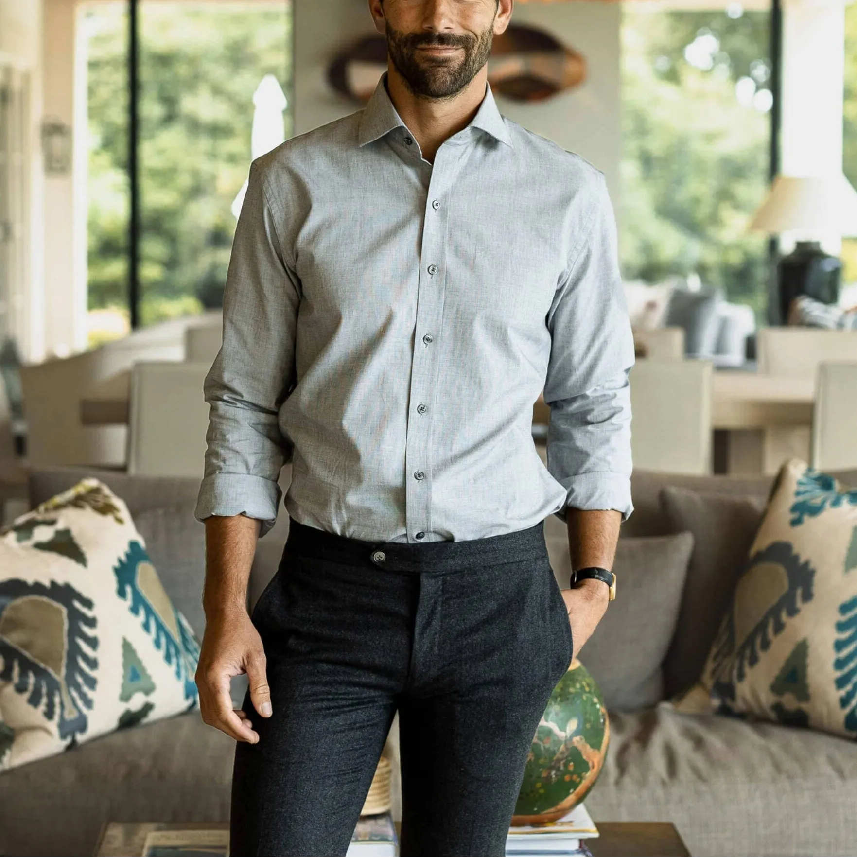 The Light Grey Marne Custom Shirt
