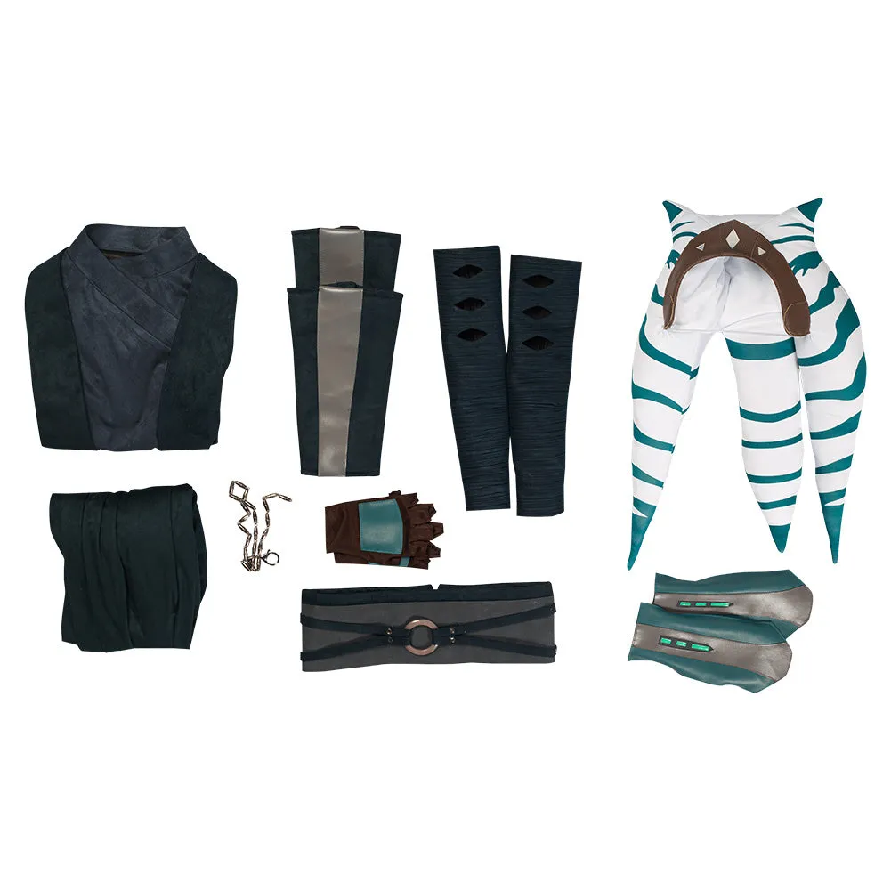 The Mando S2 Halloween Carnival Suit Ahsoka Tano Cosplay Costume Top Pants Outfits