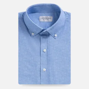 The Sky Blue Patton Chambray Print Knit Custom Shirt