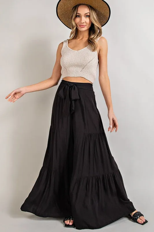 Tiered Wide Legs Pants