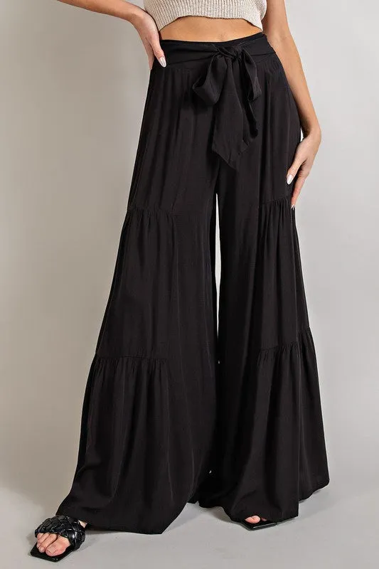 Tiered Wide Legs Pants