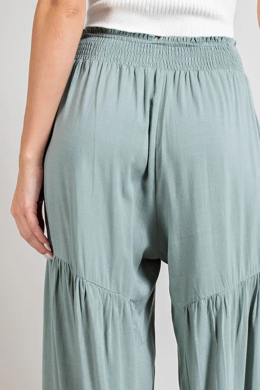 Tiered Wide Legs Pants