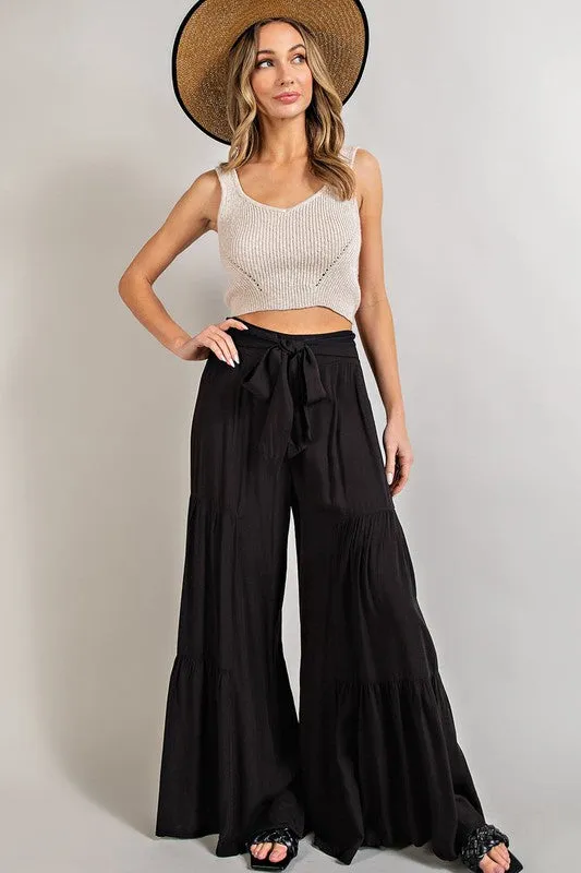 Tiered Wide Legs Pants