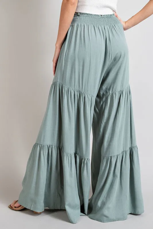 Tiered Wide Legs Pants