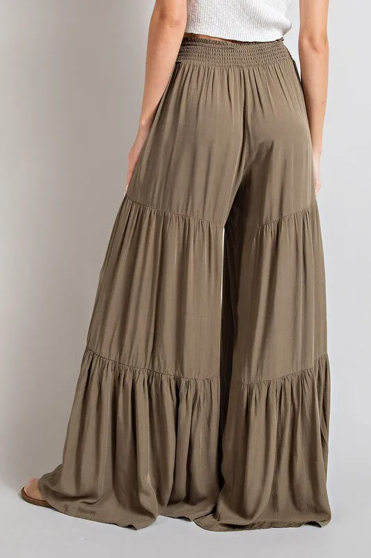 Tiered Wide Legs Pants