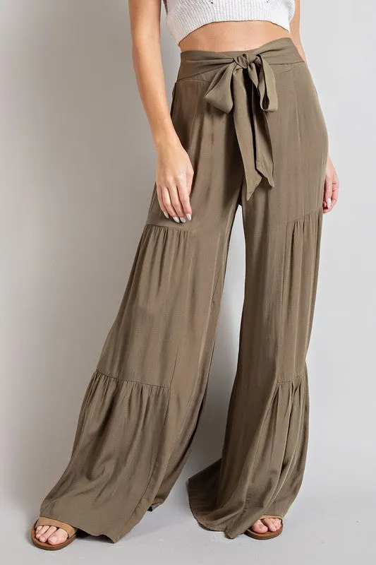 Tiered Wide Legs Pants