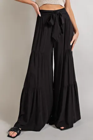 Tiered Wide Legs Pants