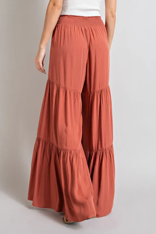 Tiered Wide Legs Pants
