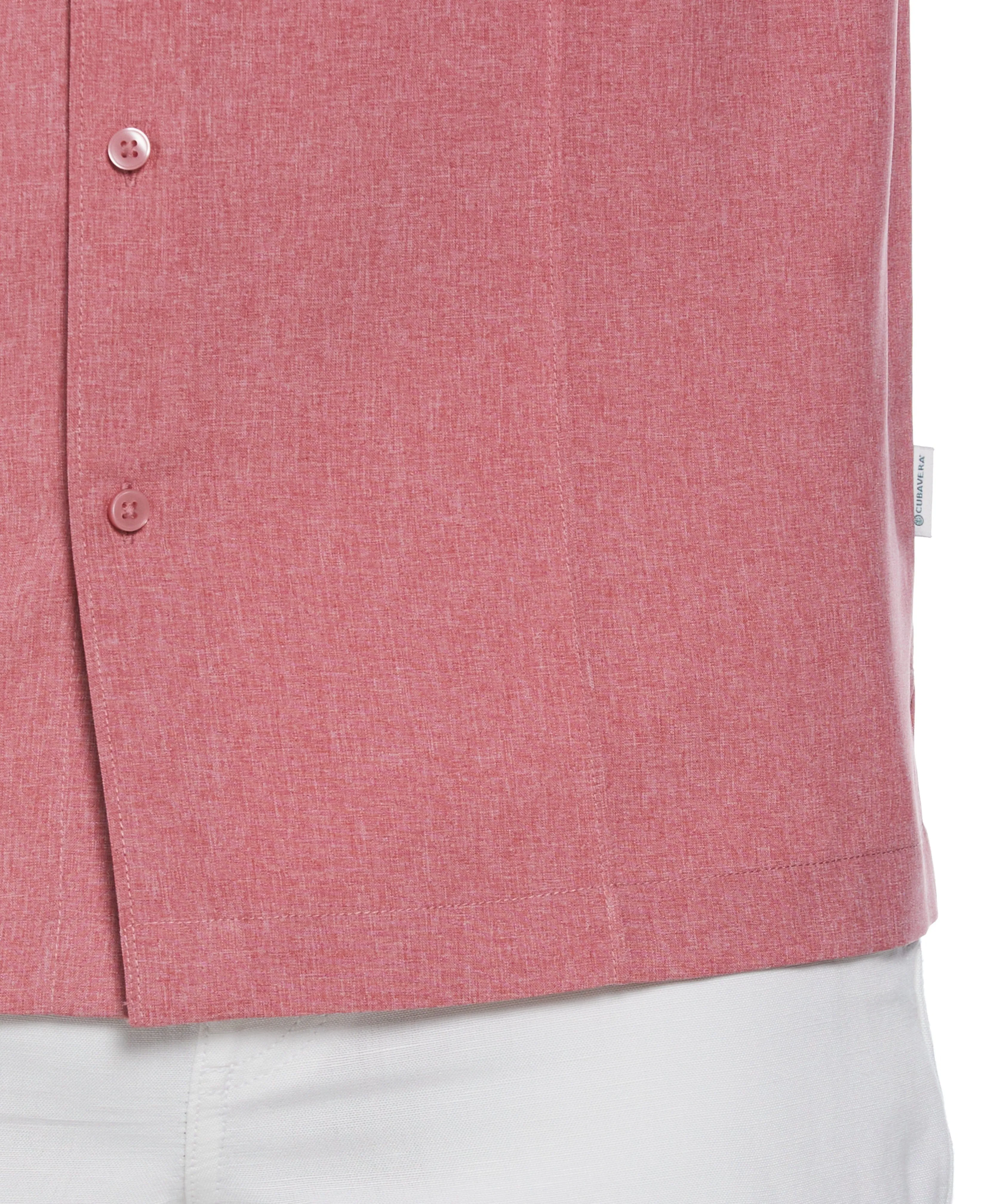 Two-Tone Cross Tuck Chambray Shirt