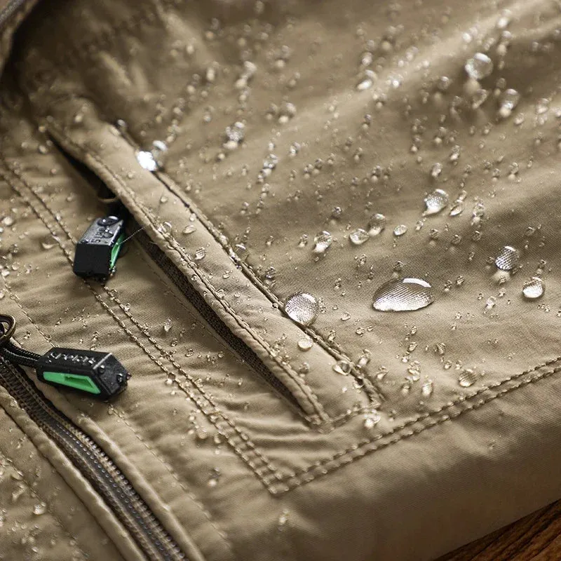 UETEEY Windbreaker Jackets For Men Motorcycle Military Clothing Waterproof Male Hooded Jacket Camping Outdoor Hiking Men's Coat