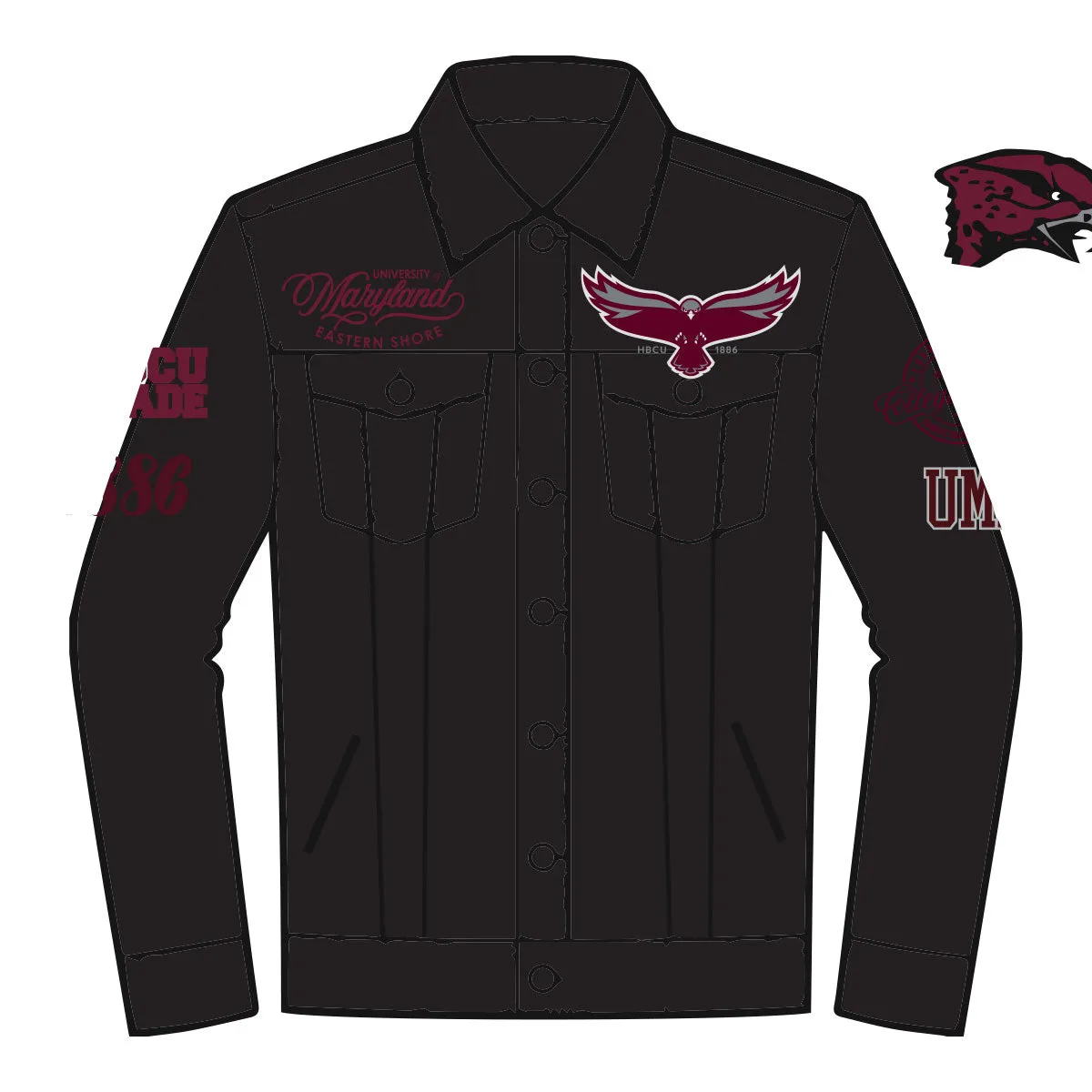 UMES | 24 BLK TRUCKER DENIM