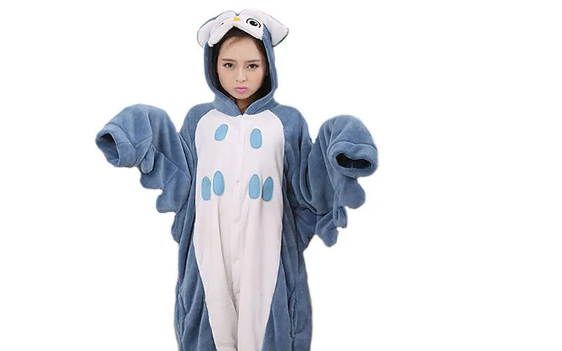 Unicorn Stitch Panda Unisex Flannel Hoodie Pajamas Costume Cosplay Animal Onesies Sleepwear For Men Women Adults Child