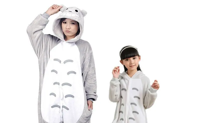 Unicorn Stitch Panda Unisex Flannel Hoodie Pajamas Costume Cosplay Animal Onesies Sleepwear For Men Women Adults Child