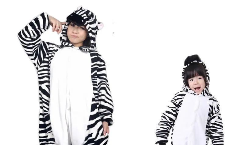 Unicorn Stitch Panda Unisex Flannel Hoodie Pajamas Costume Cosplay Animal Onesies Sleepwear For Men Women Adults Child