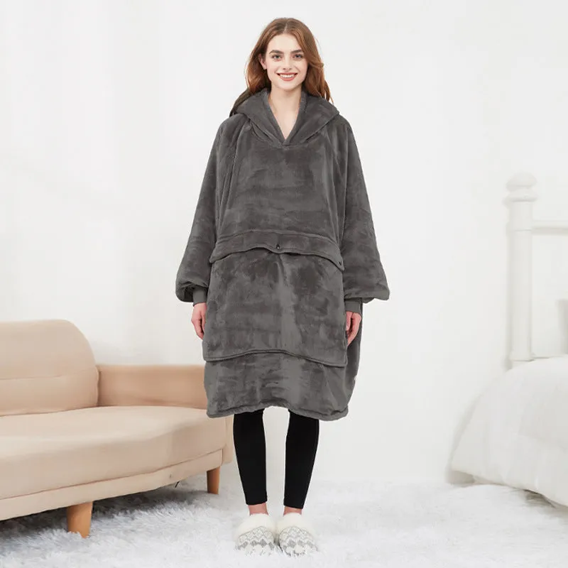 USB Electric Heating Hooded Blanket