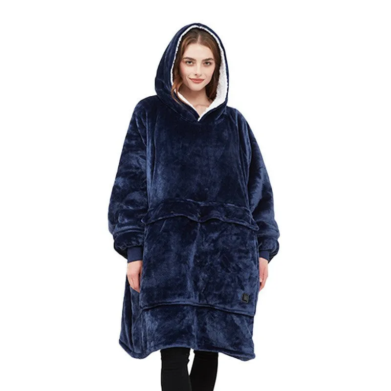 USB Electric Heating Hooded Blanket