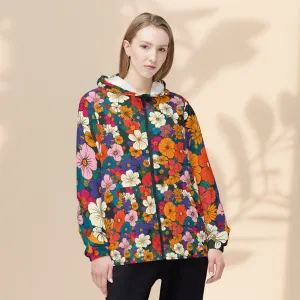 Vibrant Floral Windbreaker Jacket - Perfect for Spring Adventures and Festivals