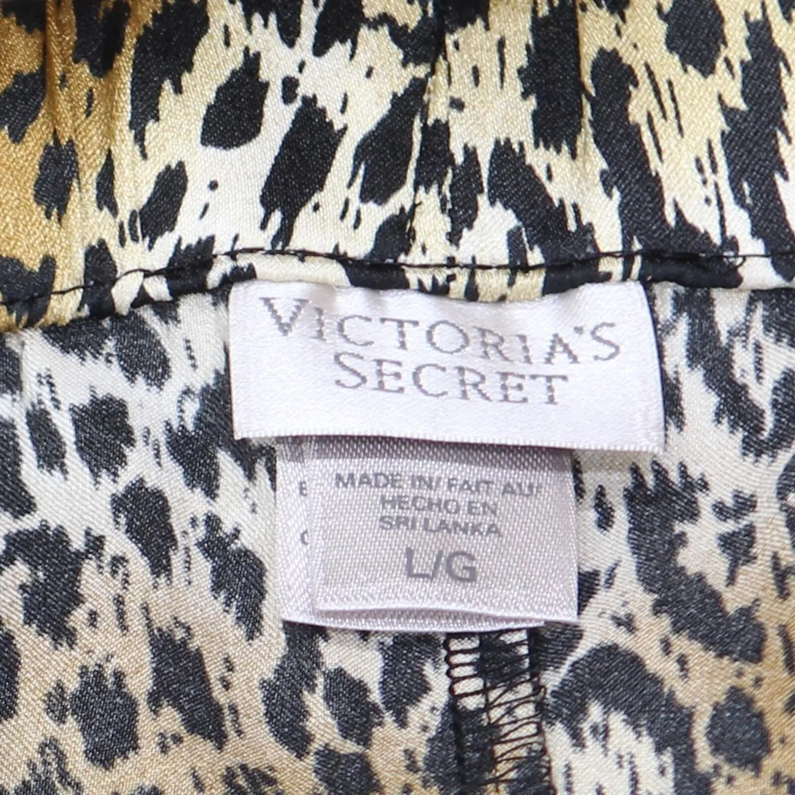 Victoria's Secret Womens Faux Silk Pajama Sleep Shirt Pants Set