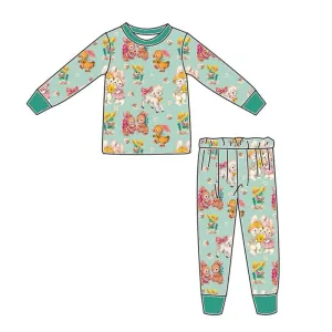VINTAGE EASTER BUNNY PAJAMAS - GREEN - PREORDER