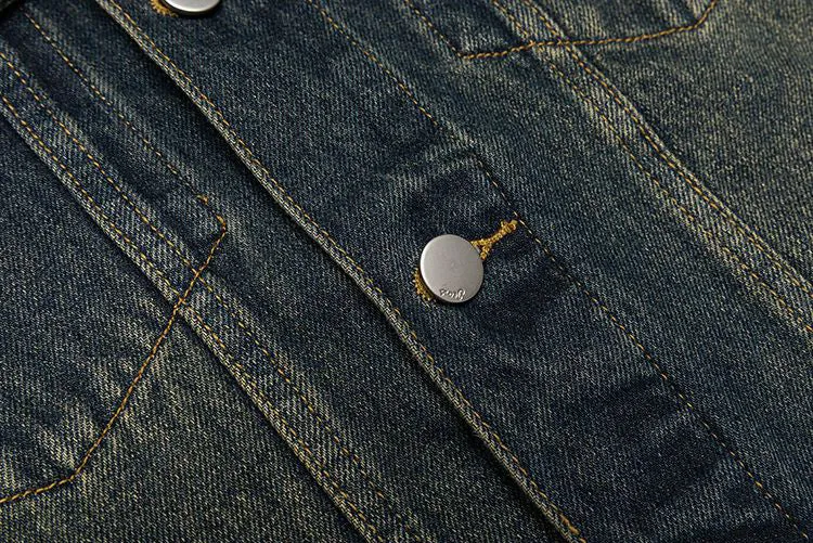 Vintage-Inspired Patchwork Trucker Jacket for Casual Outings