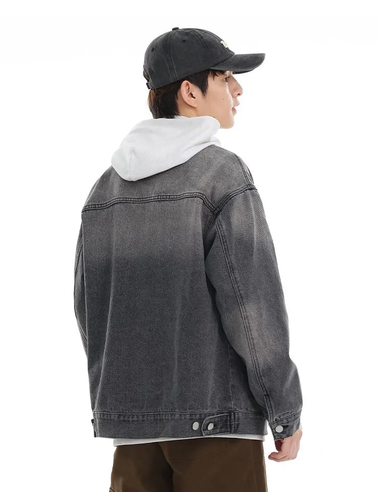 Vintage-Inspired Patchwork Trucker Jacket for Casual Outings