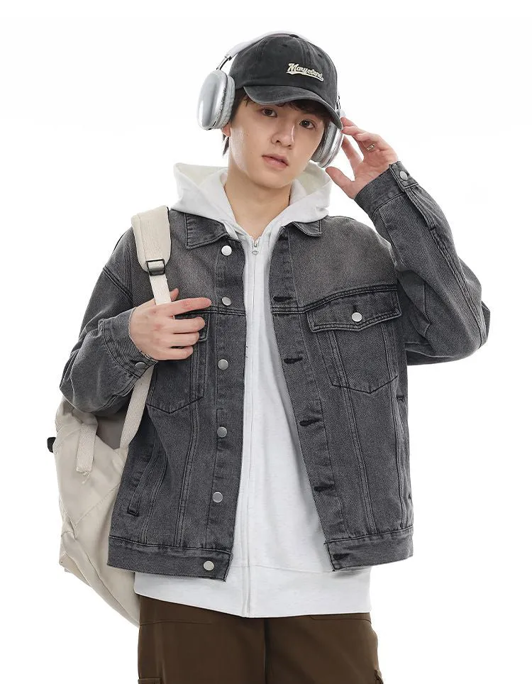 Vintage-Inspired Patchwork Trucker Jacket for Casual Outings