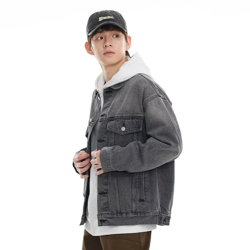Vintage-Inspired Patchwork Trucker Jacket for Casual Outings