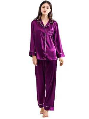Violet Silk Pajamas