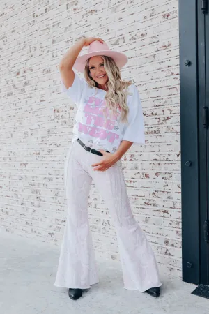 Viper Snakeskin Flare Pants -Lilac