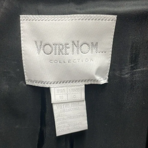 VotreNom Collection 2 piece suit, black, size 10