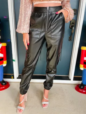 Walk This Way Faux Leather Pants