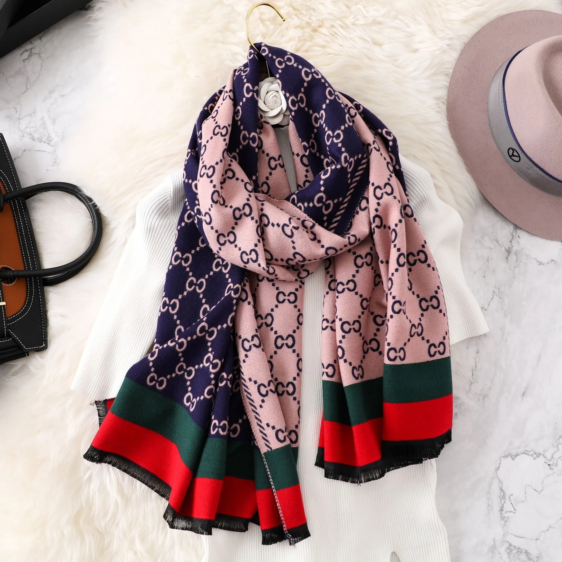 Warm Scarf Cashmere Thick Shawl Wrap for Women Ladies Girls 70x180