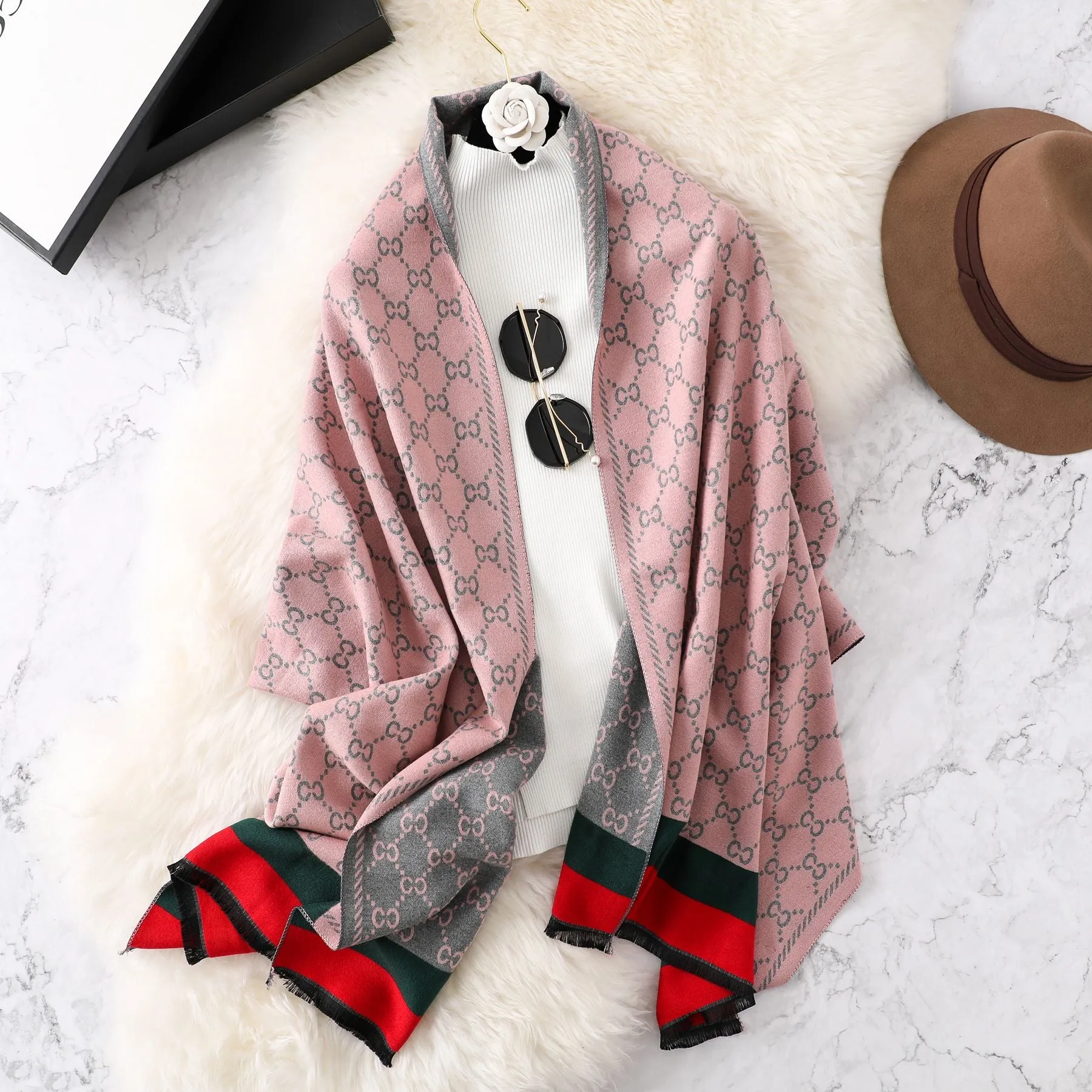 Warm Scarf Cashmere Thick Shawl Wrap for Women Ladies Girls 70x180