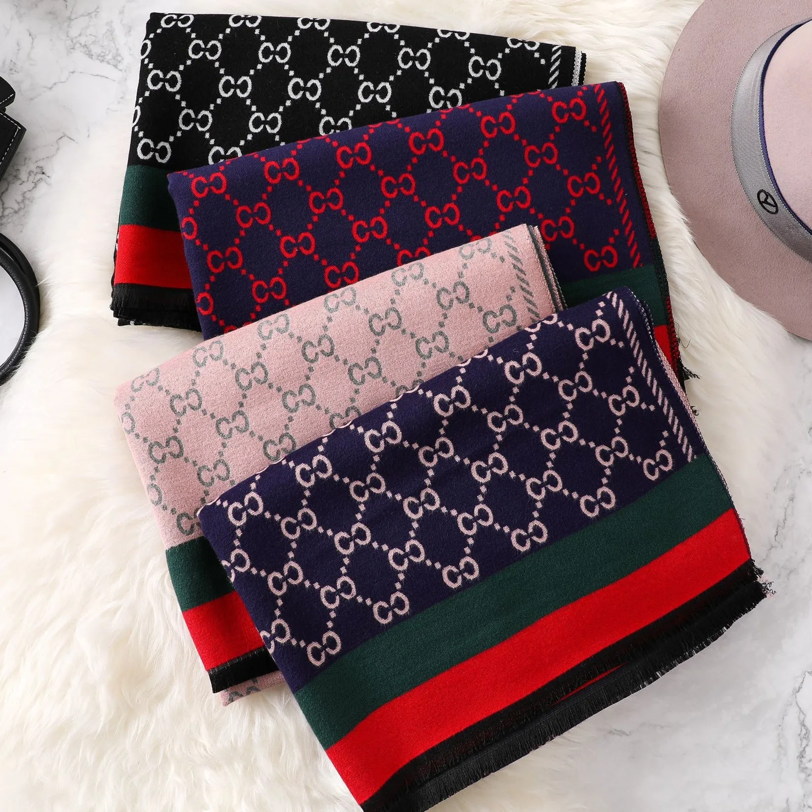 Warm Scarf Cashmere Thick Shawl Wrap for Women Ladies Girls 70x180