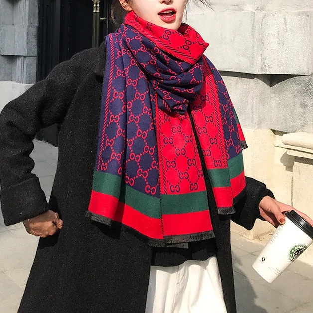Warm Scarf Cashmere Thick Shawl Wrap for Women Ladies Girls 70x180