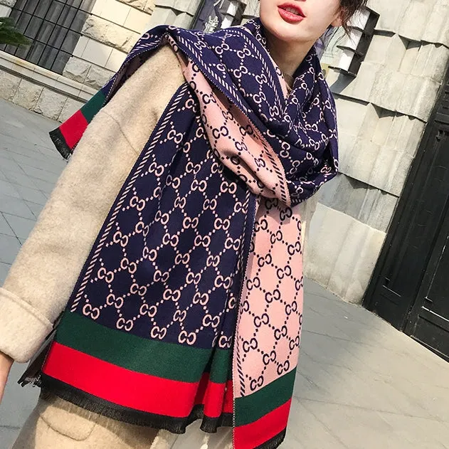 Warm Scarf Cashmere Thick Shawl Wrap for Women Ladies Girls 70x180