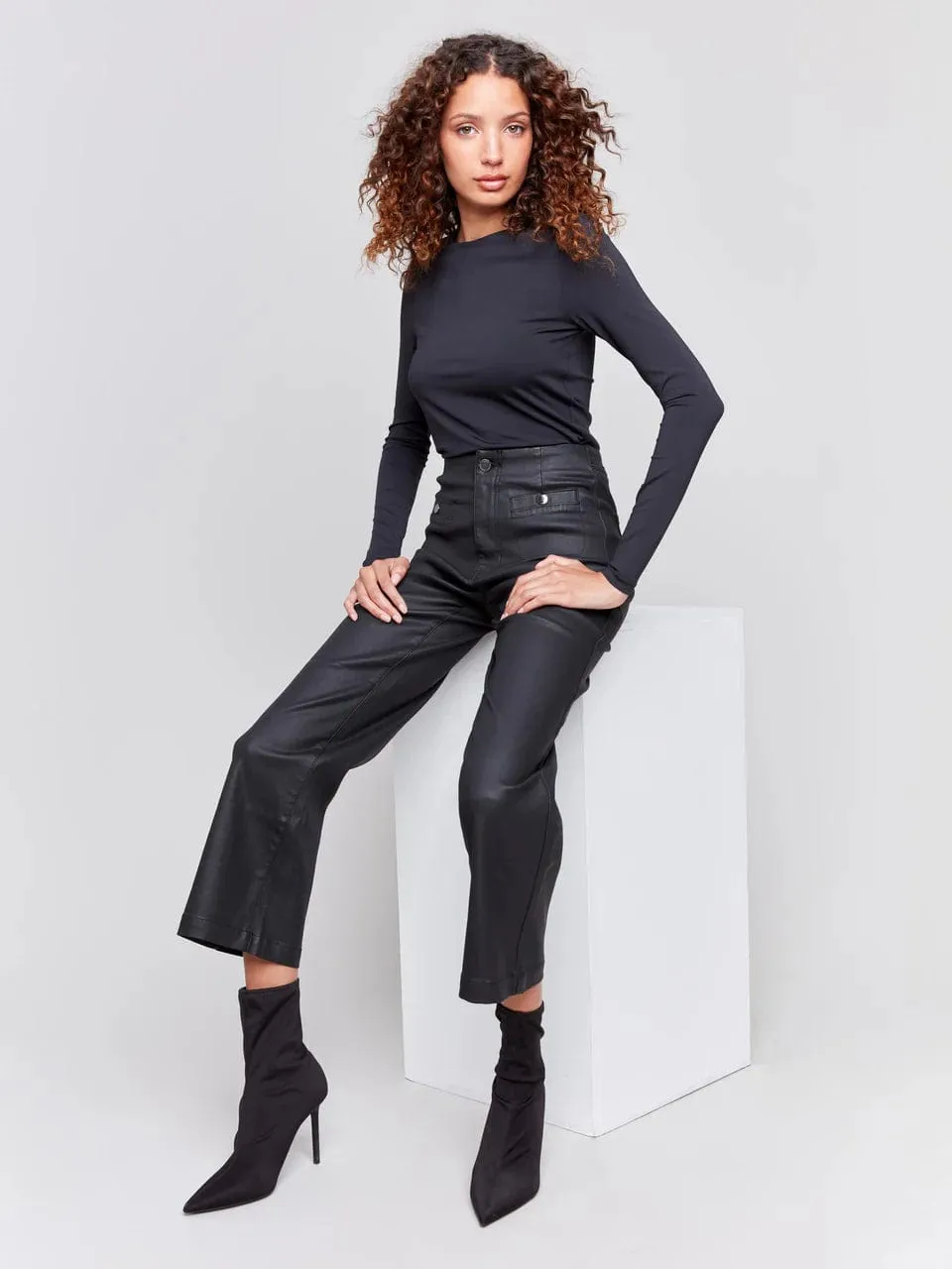 Wax Twill Black Pant