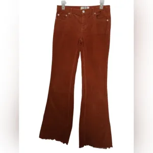 We the free x free people brown courduroy flare pants size 29 waist boho