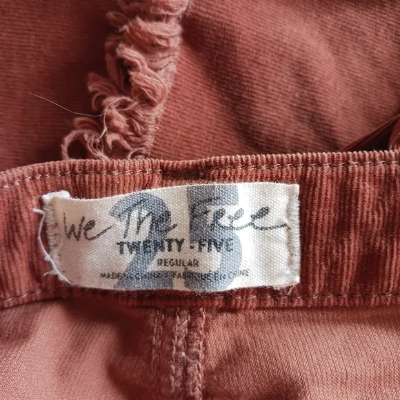 We the free x free people brown courduroy flare pants size 29 waist boho