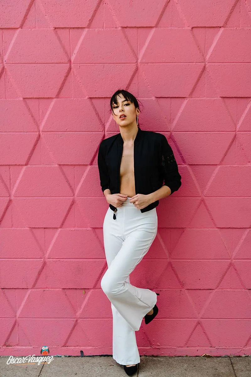White Rolldown Flare Pants
