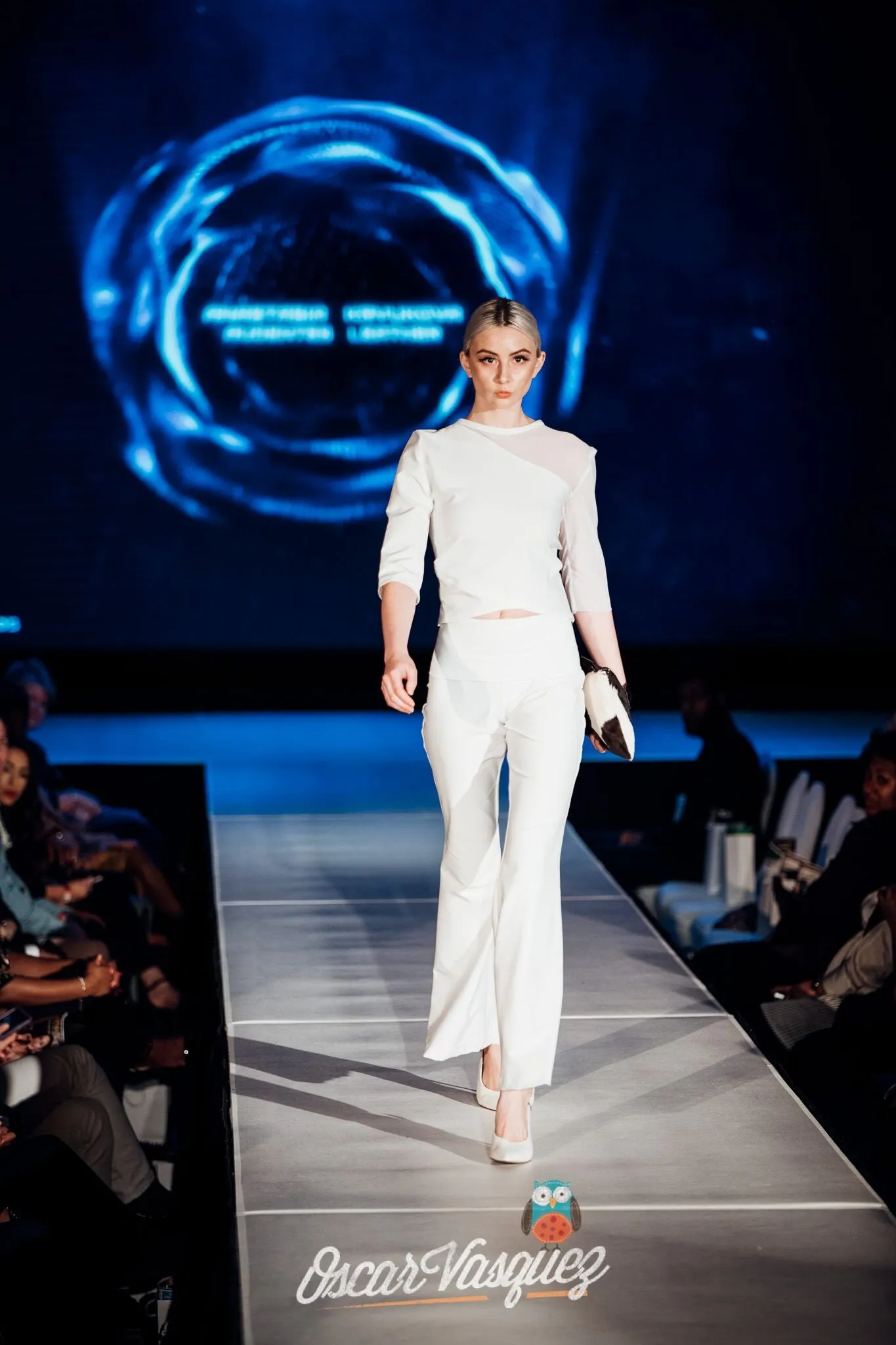 White Rolldown Flare Pants